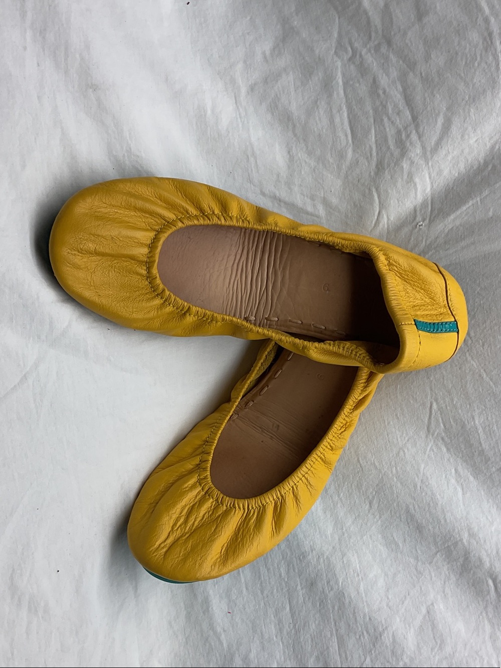 Tieks Yellow Leather Ballet Flats